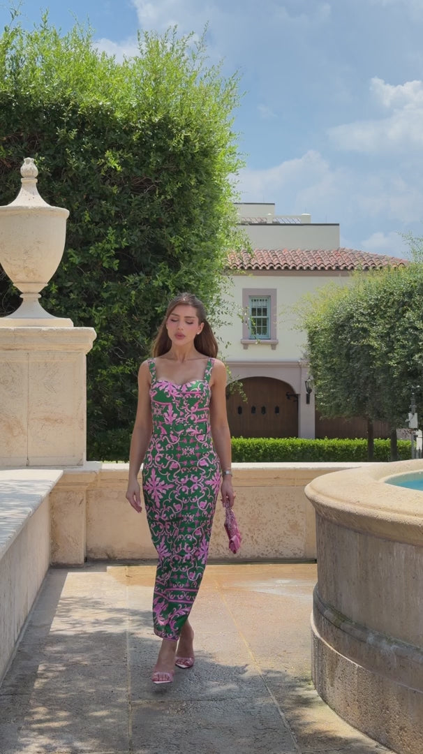Vestido Midi Arabesco Ibiza
