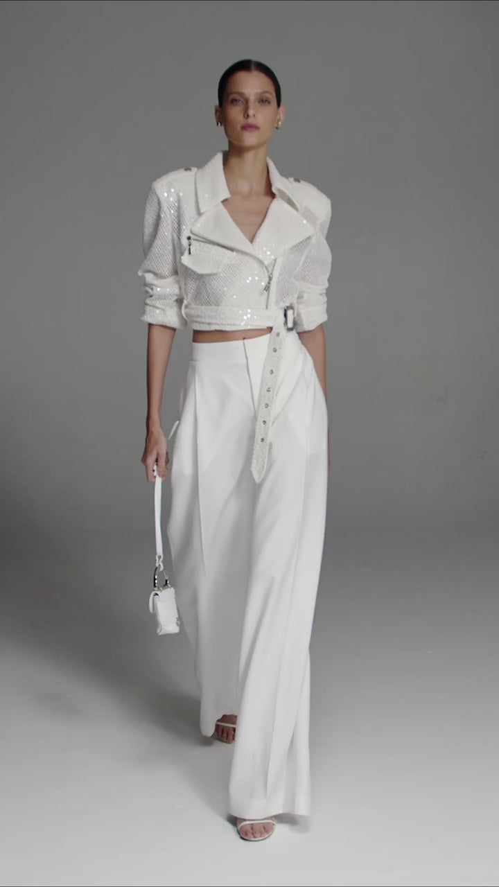 Shine Screen Cropped Jacket
