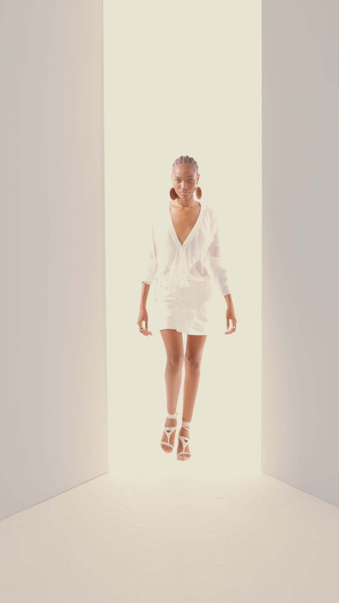 Transparency Ruffle Shirt