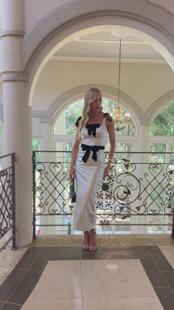 Textured Viscose Midi Dress
