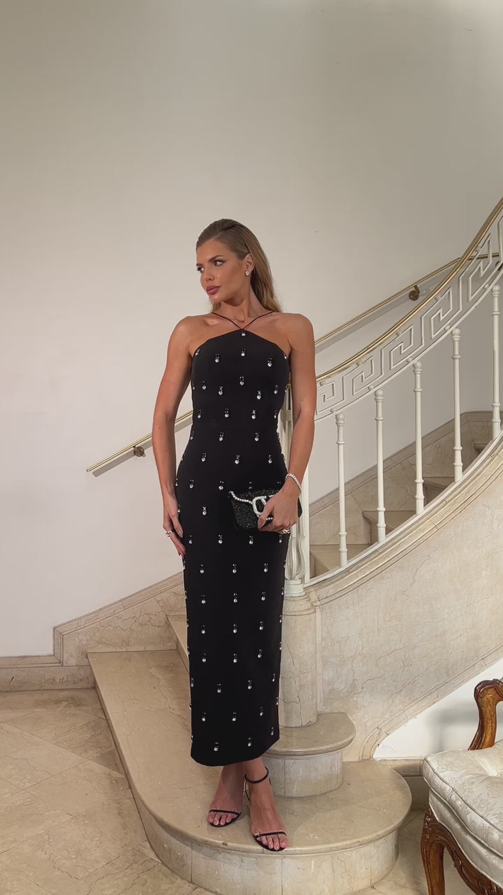 Vestido Midi Cristais