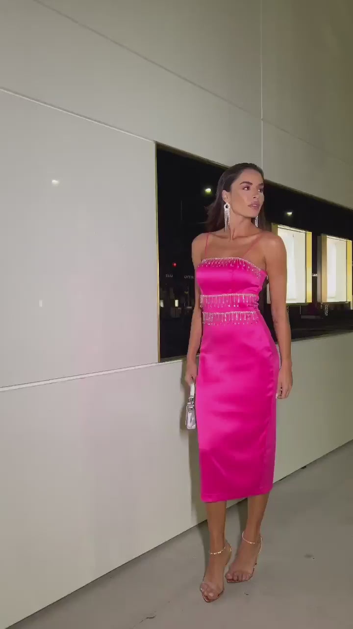 Satin Midi Dress