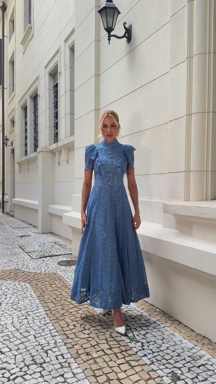 Blue Belle Midi Dress