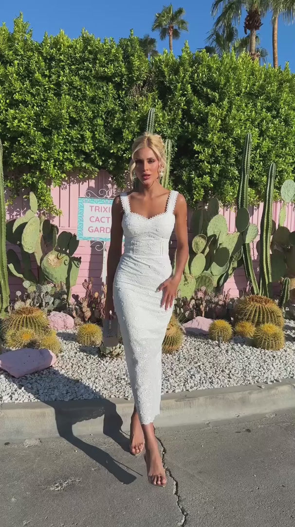 Graceful Lace Midi Dress