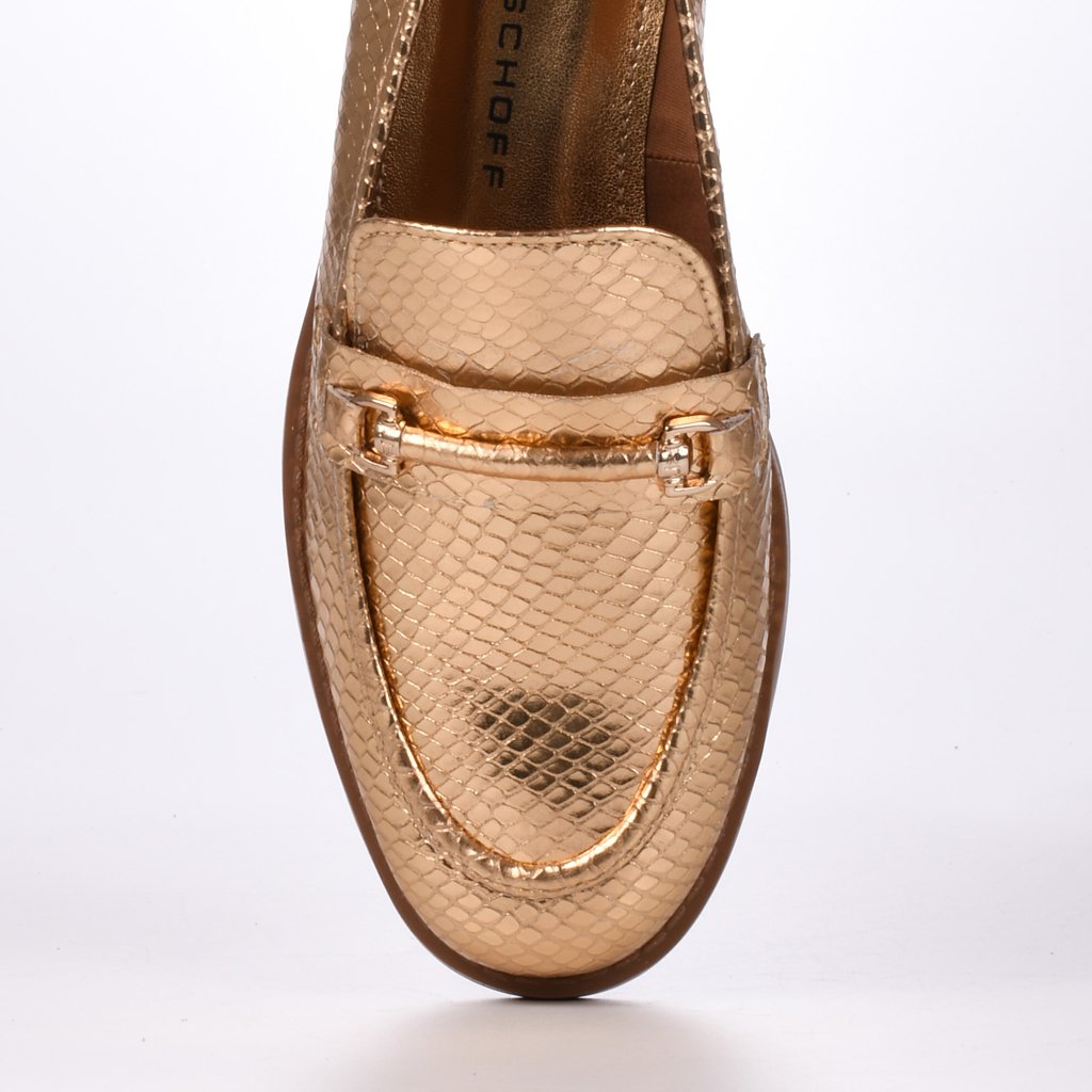 Jorge Bischoff Metallic Leather Loafer