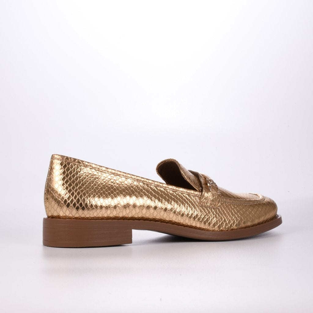 Jorge Bischoff Metallic Leather Loafer