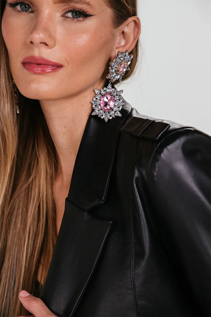 Charth Leather Cropped Blazer