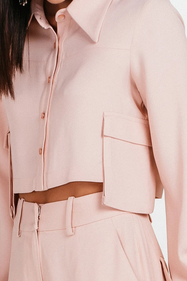 Camisa Cropped Manga Bufante