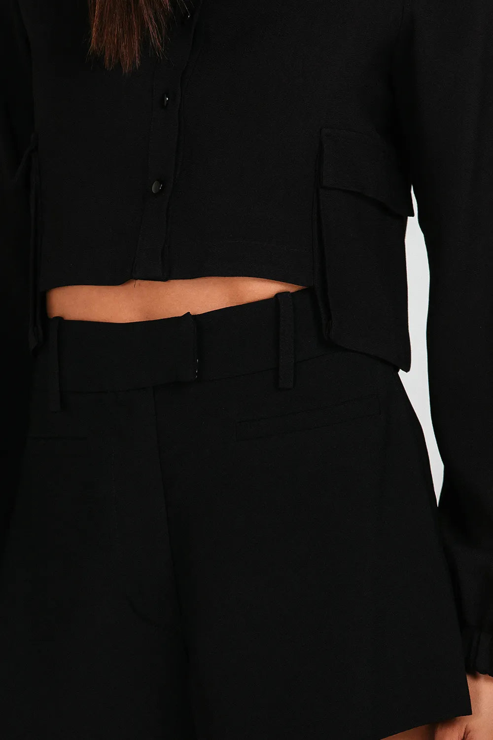 Camisa Cropped Manga Bufante