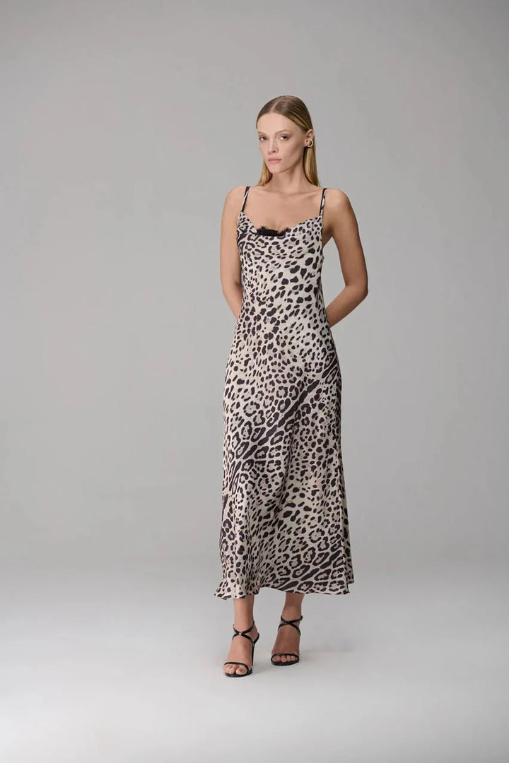 Vestido Midi Jaguar Print