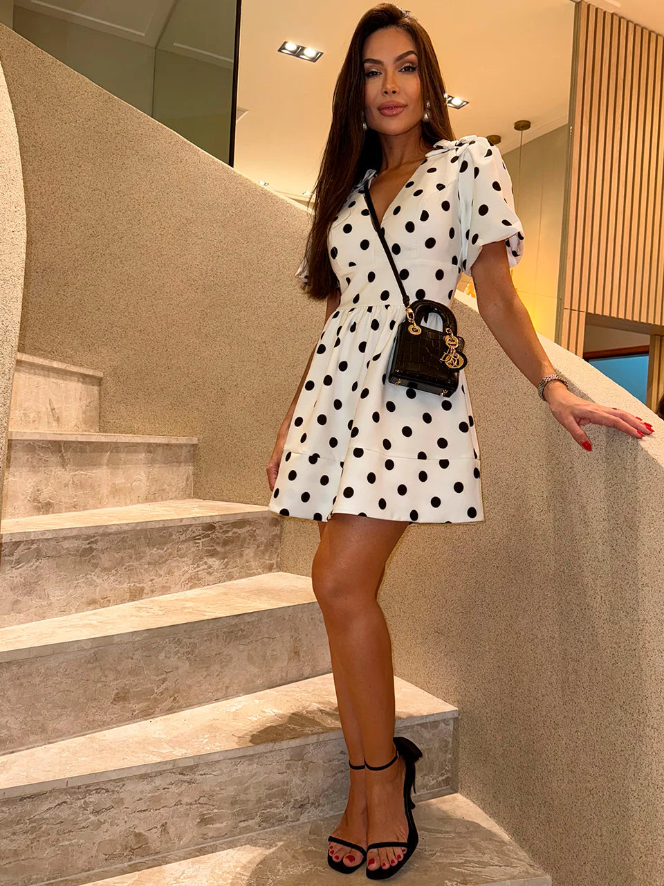 Dolce Polka Dot Short Dress