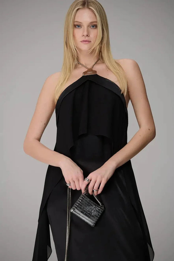 Vestido Longo Alça Metal