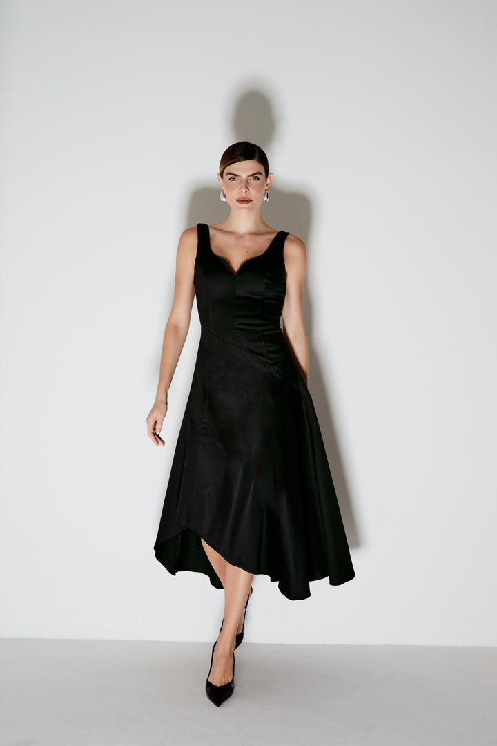 Asymmetrical Midi Dress