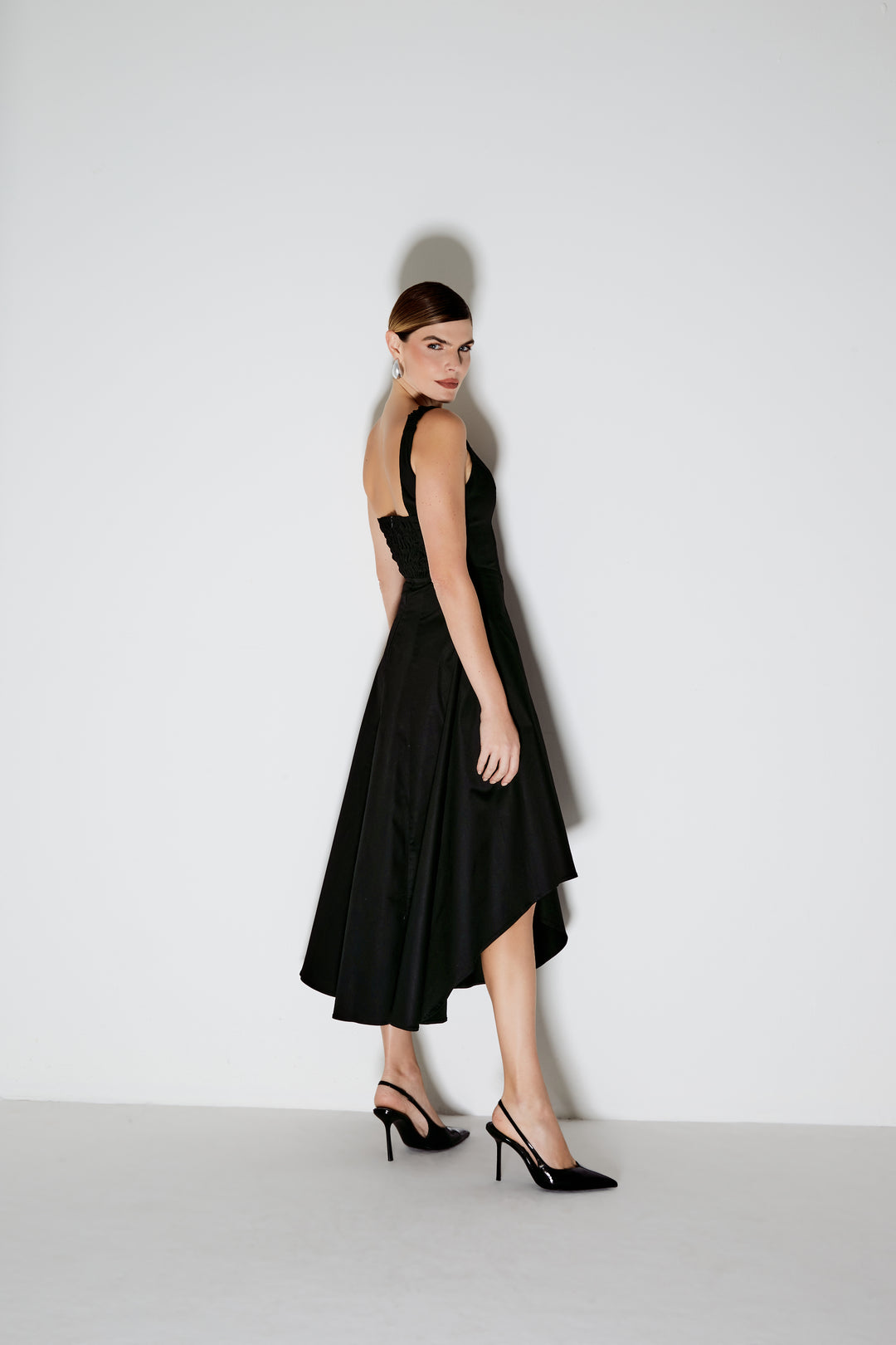 Asymmetrical Midi Dress