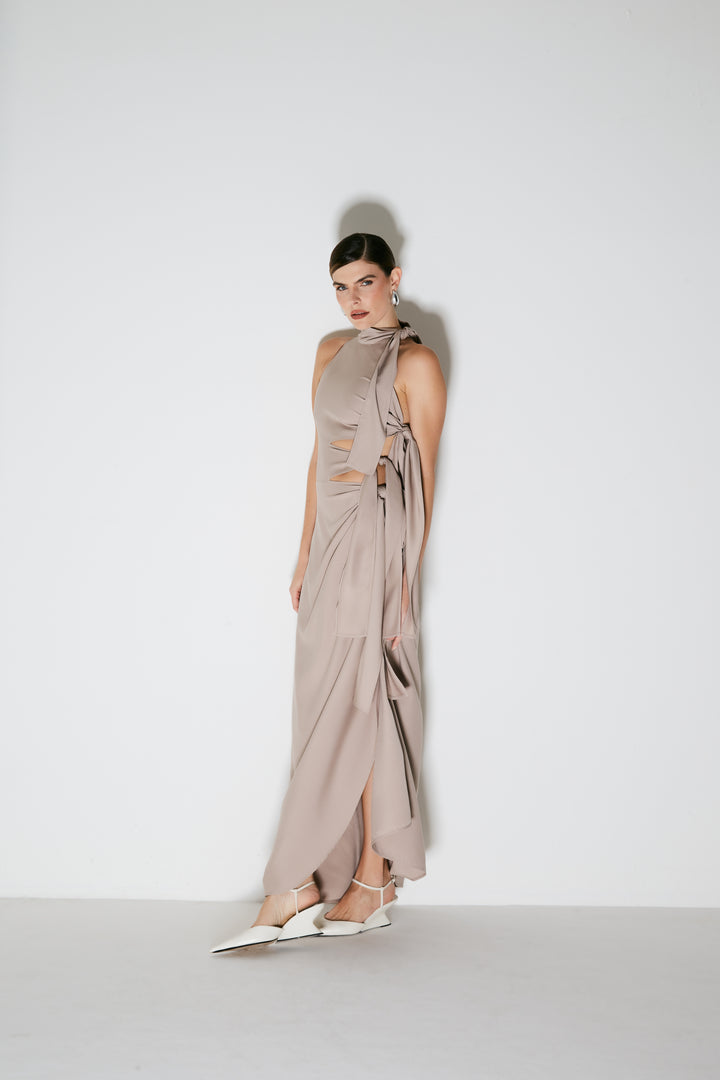 Long Dress with Tie