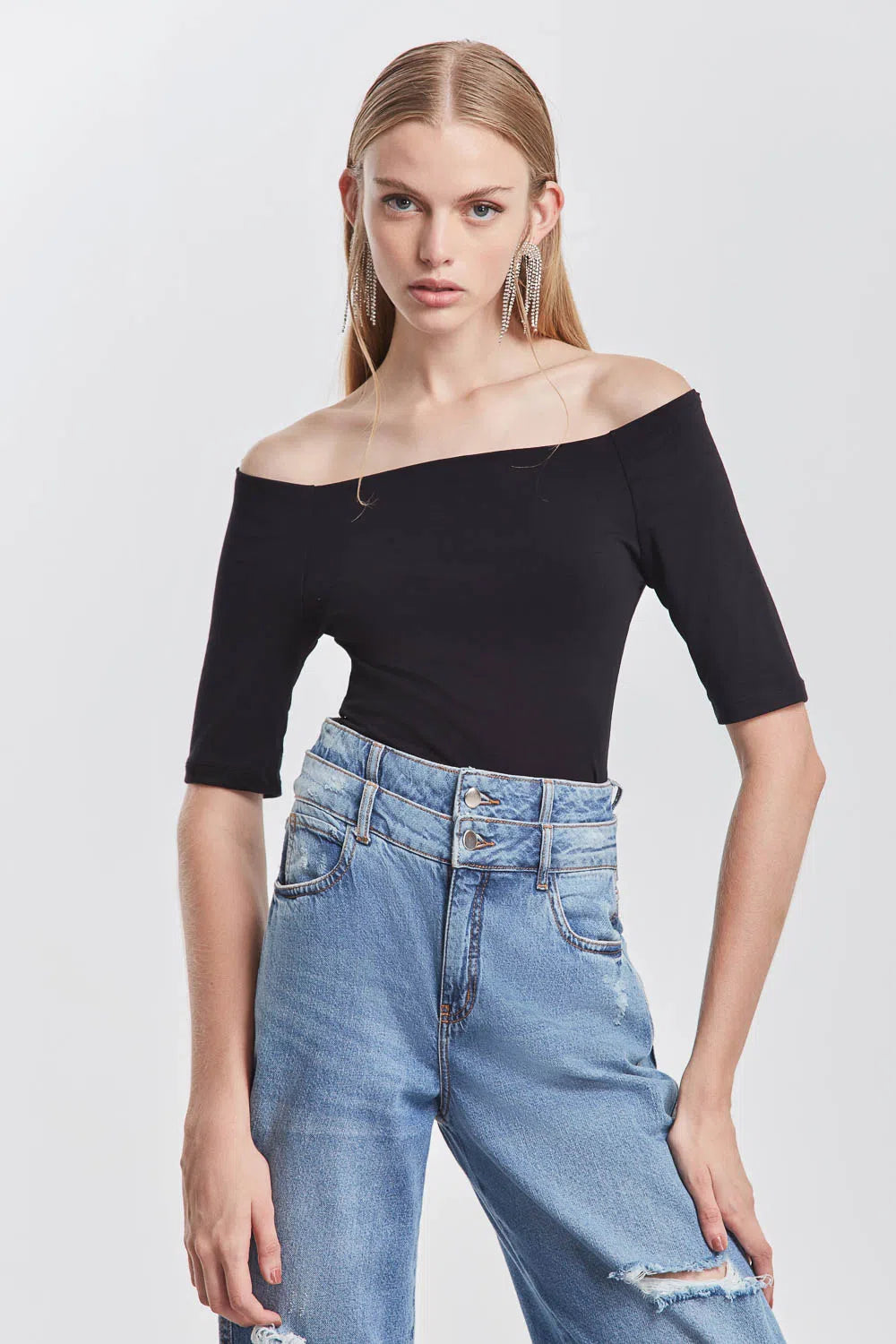 Basic Off-the-Shoulder Blouse