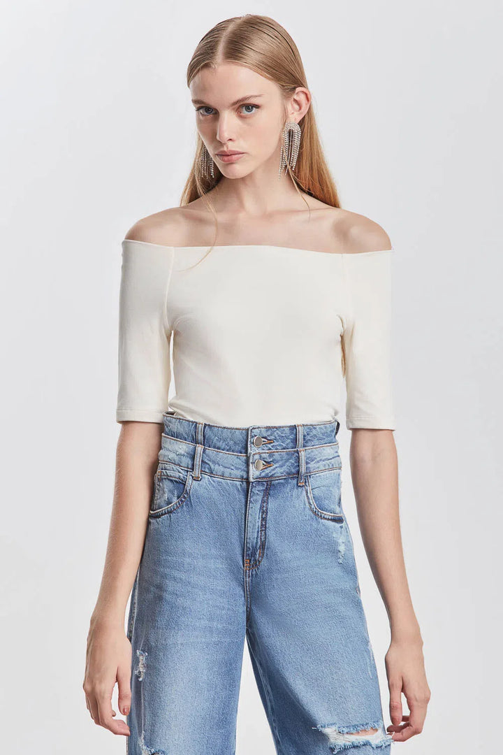 Basic Off-the-Shoulder Blouse