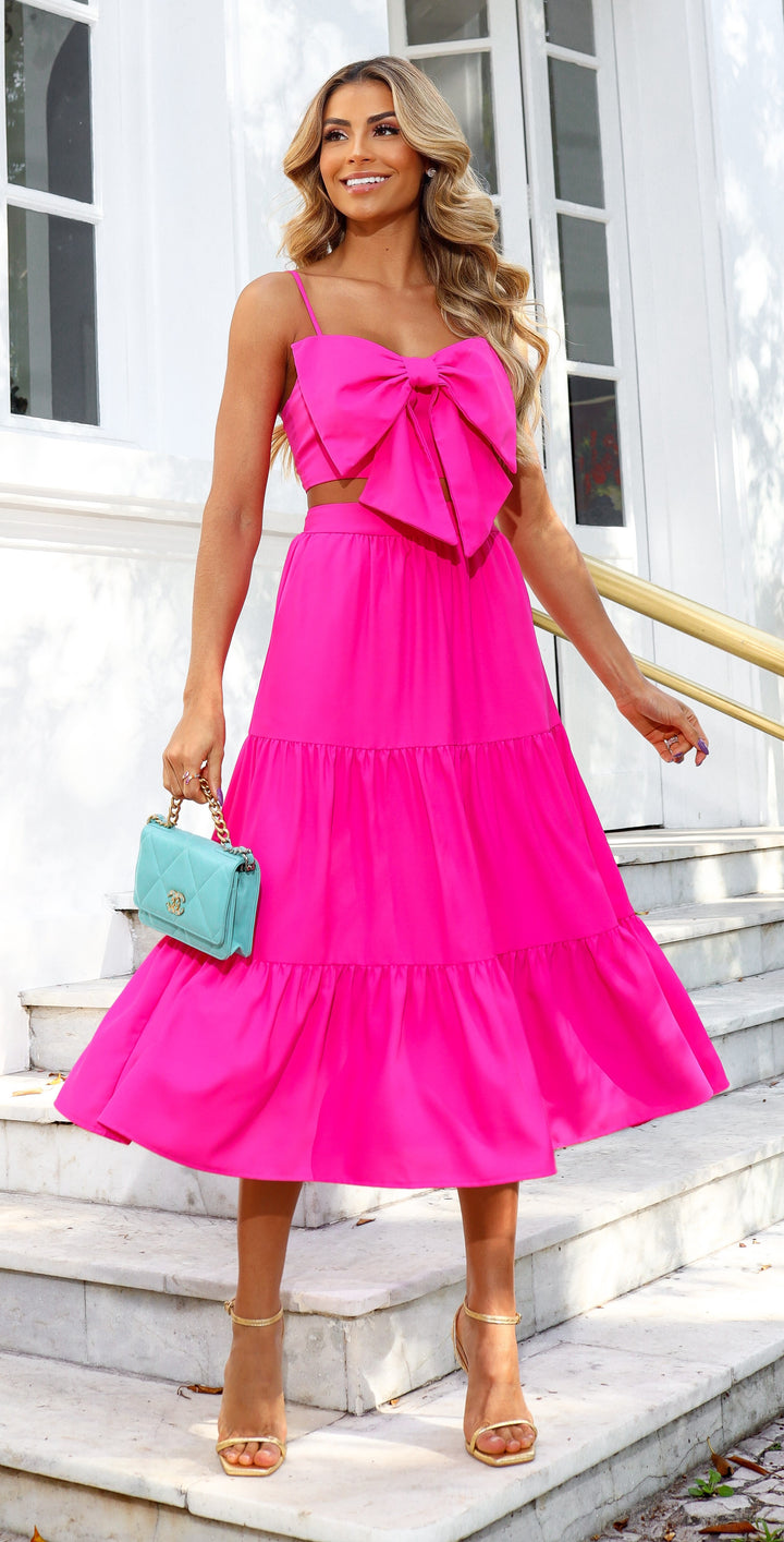 Skirt+Top Set with Bow