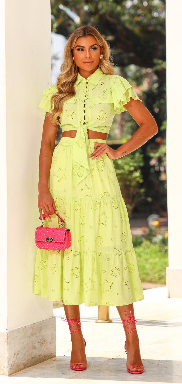 Midi Skirt + Crop Top Set