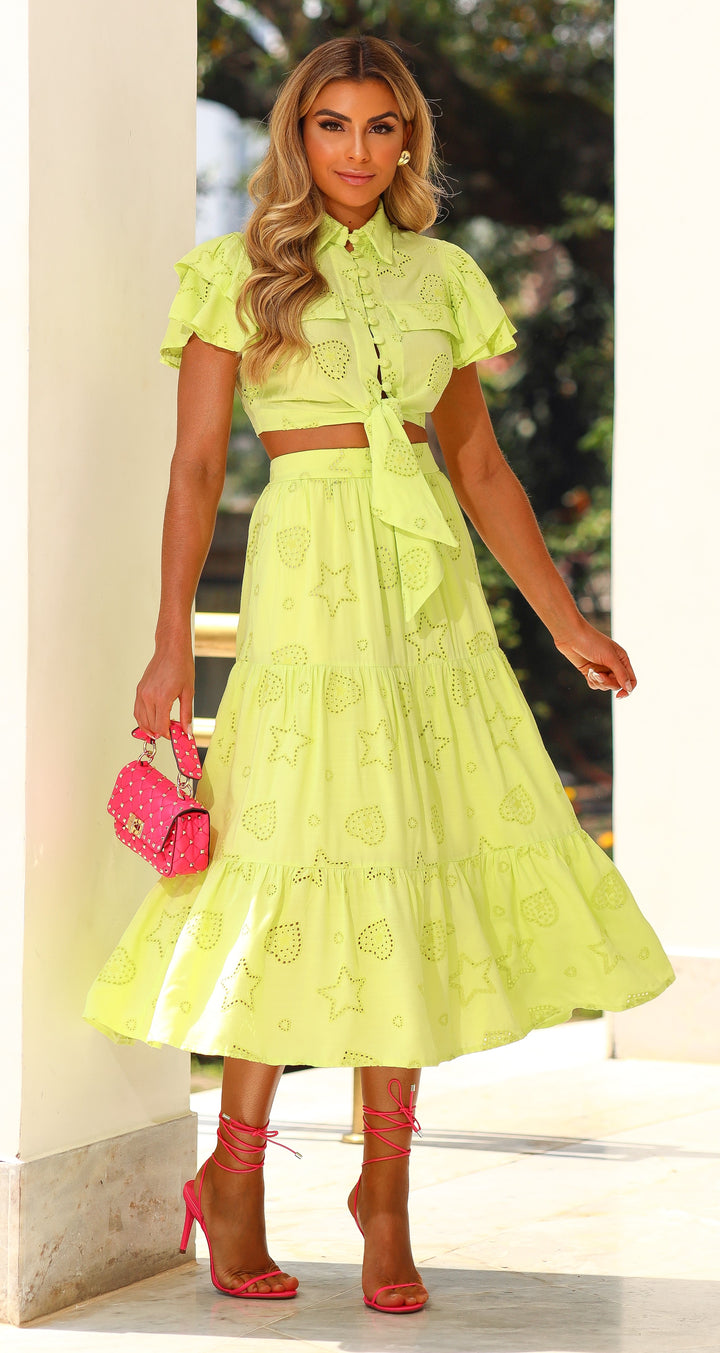 Midi Skirt + Crop Top Set