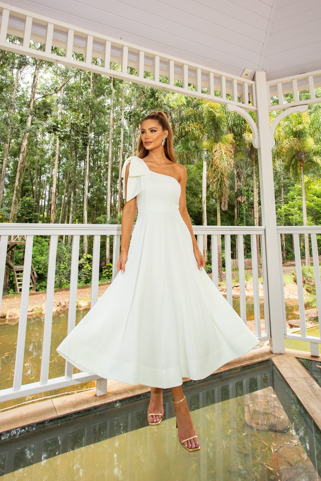 Asymmetrical Midi Dress
