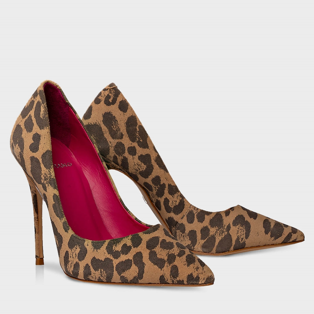 Carrano Animal Print Leather Thin Heel Scarpin