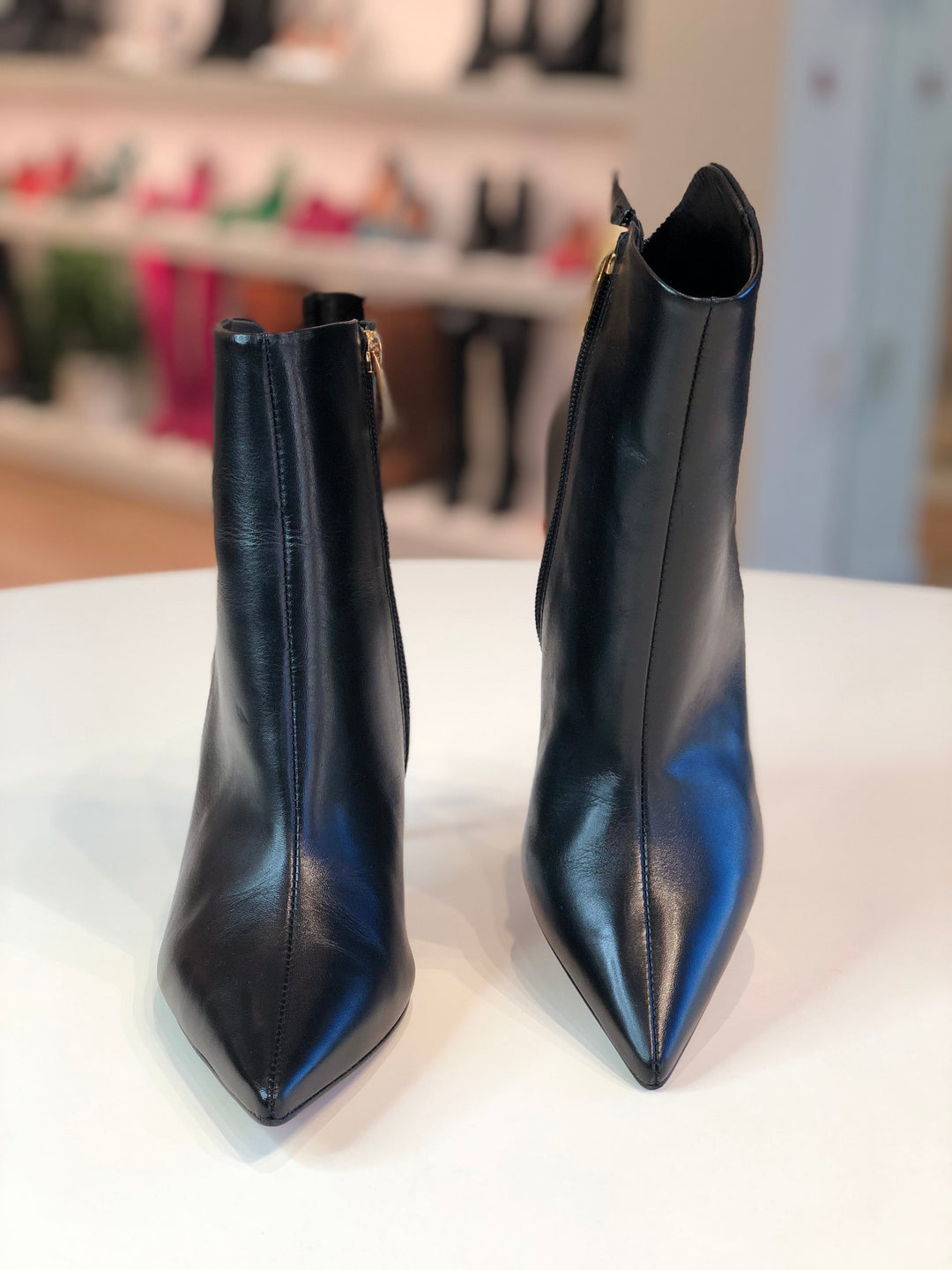 Short Boot with Thin Heel in Carrano Leather