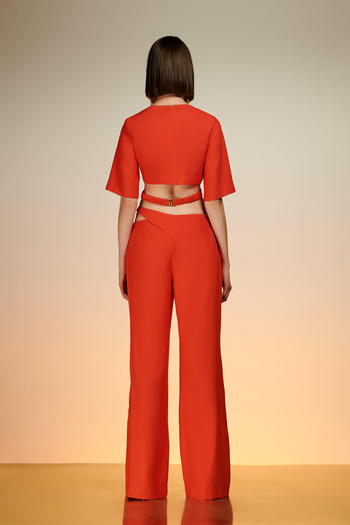 Wrap Top + Tailored Trousers Set by Chaos