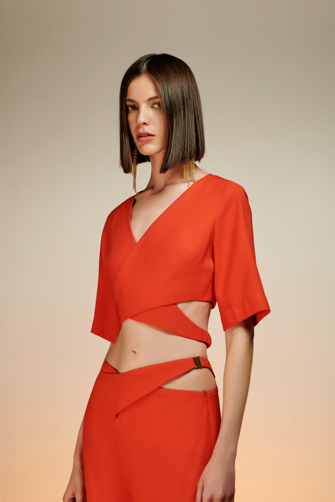 Wrap Top + Tailored Trousers Set by Chaos
