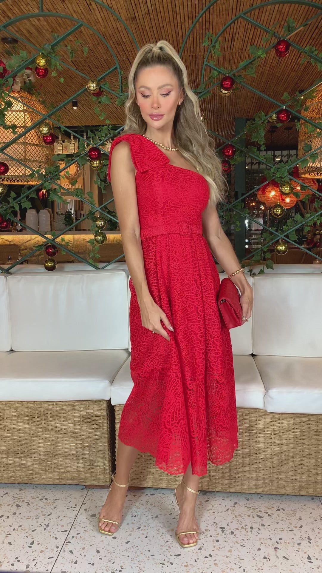 One Shoulder Midi Dress