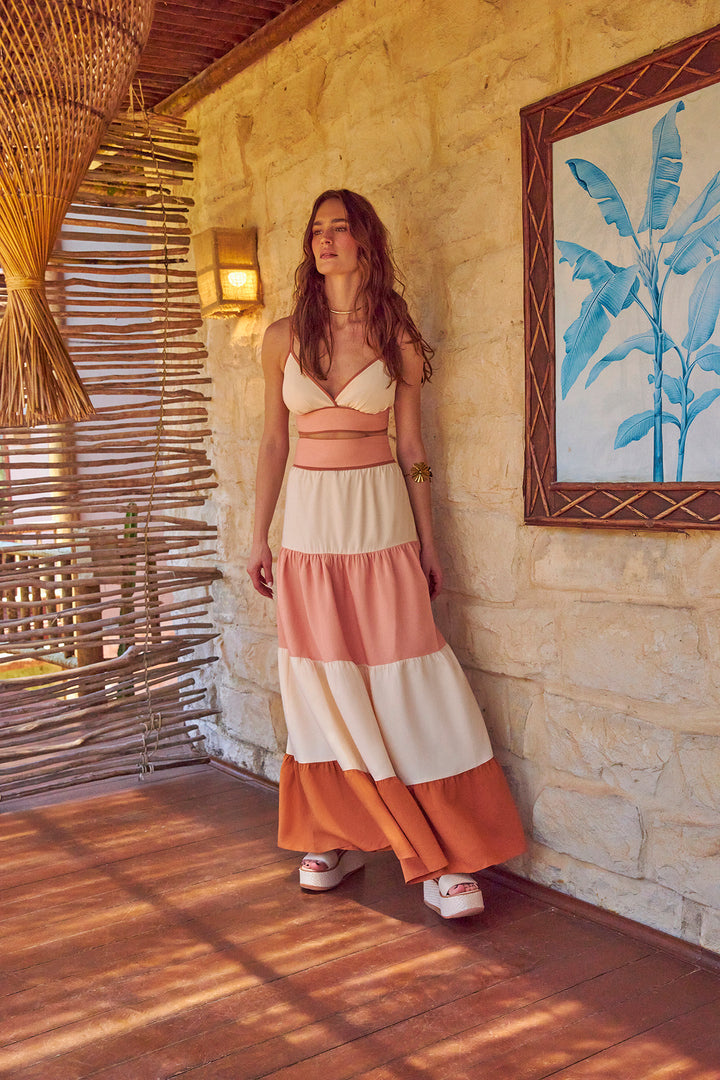 Anne Fernandes Skirt+Strap Top Set