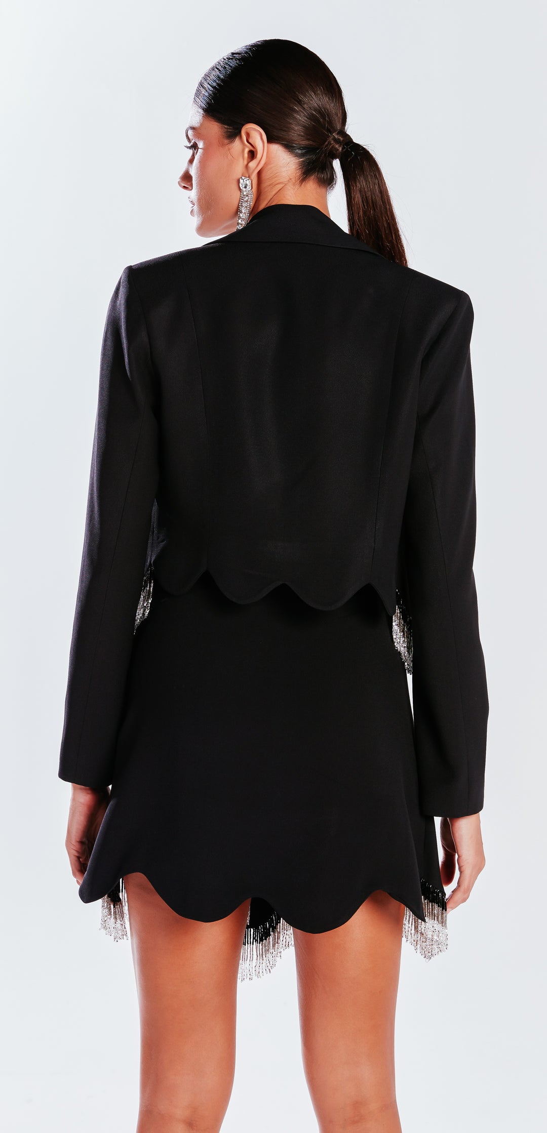 Charth Short Top and Blazer Set