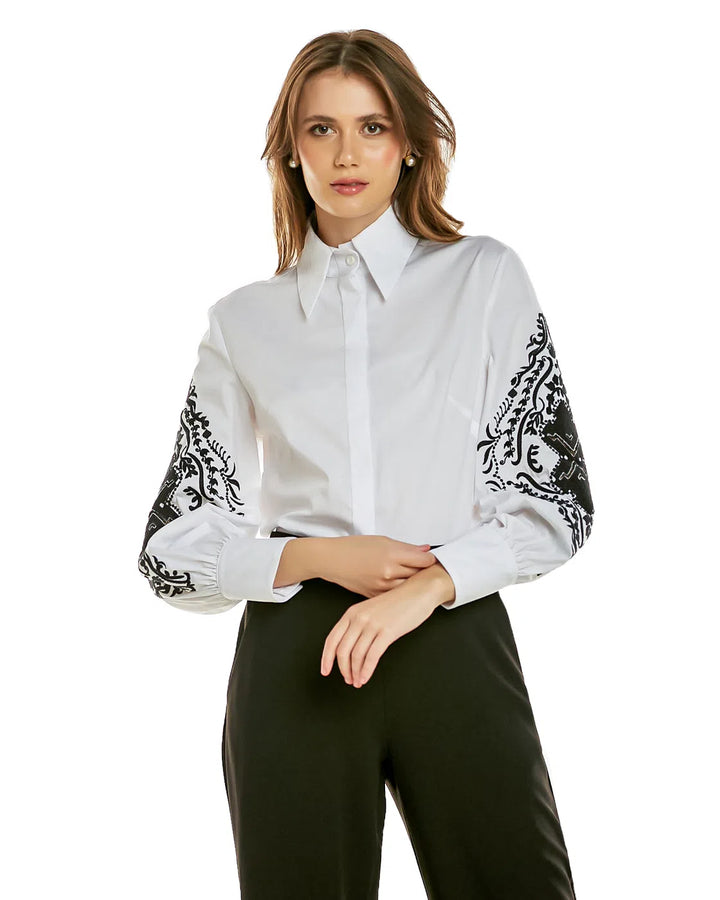 Anne Fernandes Embroidered Sleeve Shirt