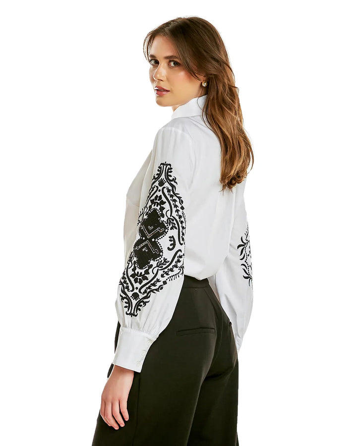 Anne Fernandes Embroidered Sleeve Shirt