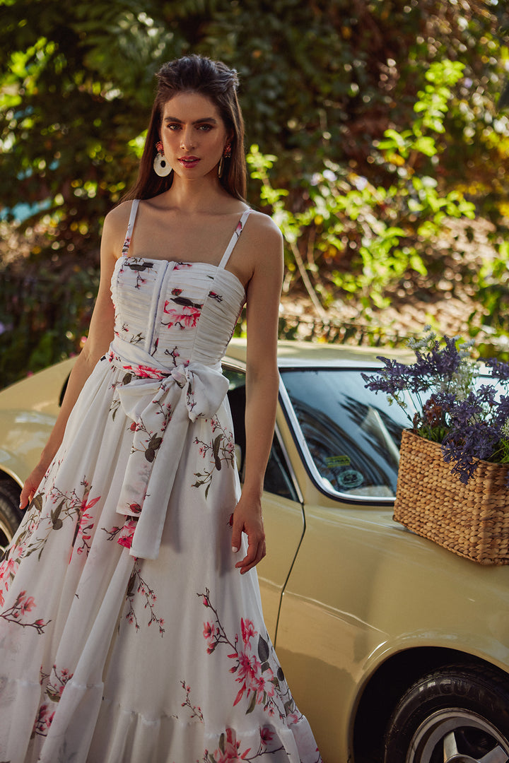 Anne Fernandes Draped Strapless Bodycon Dress