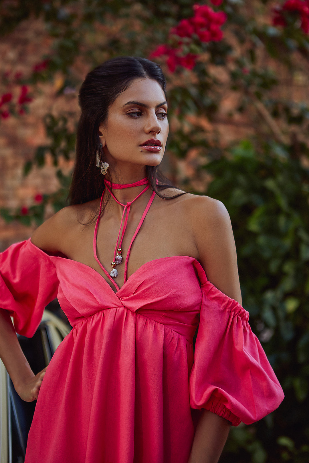 Anne Fernandes Off-the-Shoulder Dress
