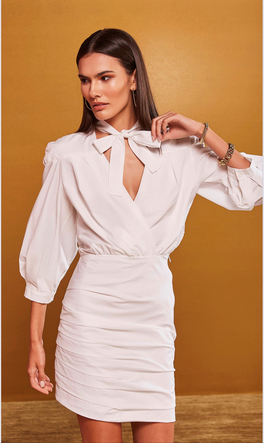 Anne Fernandes Draped Skirt Dress
