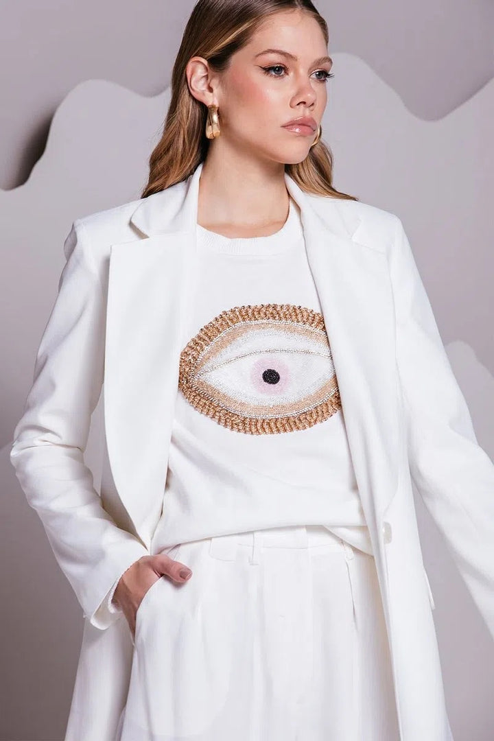 Charlene Embroidered Charth Sweatshirt