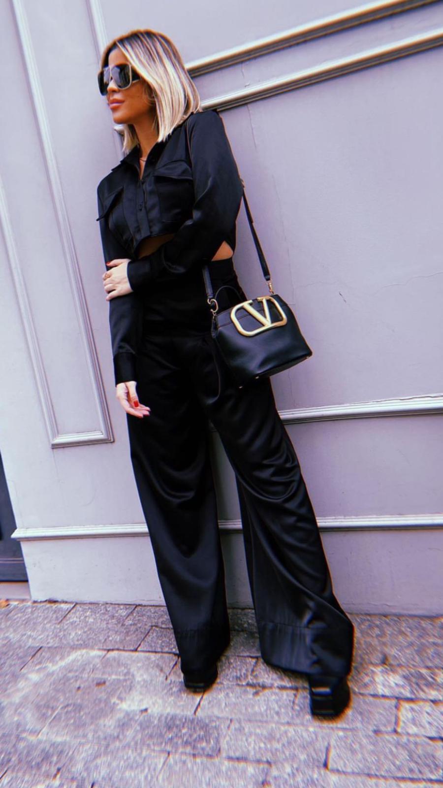 Anne Fernandes Cropped Shirt+Pants Set