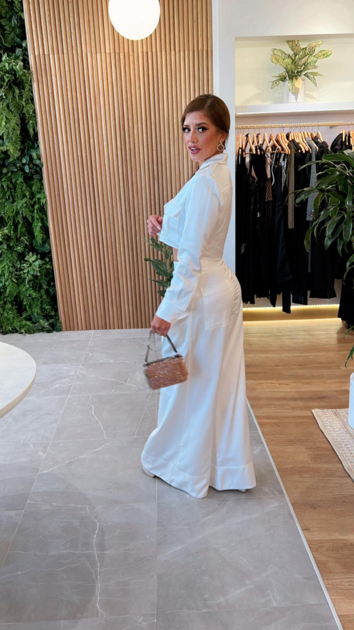 Anne Fernandes Cropped Shirt+Pants Set