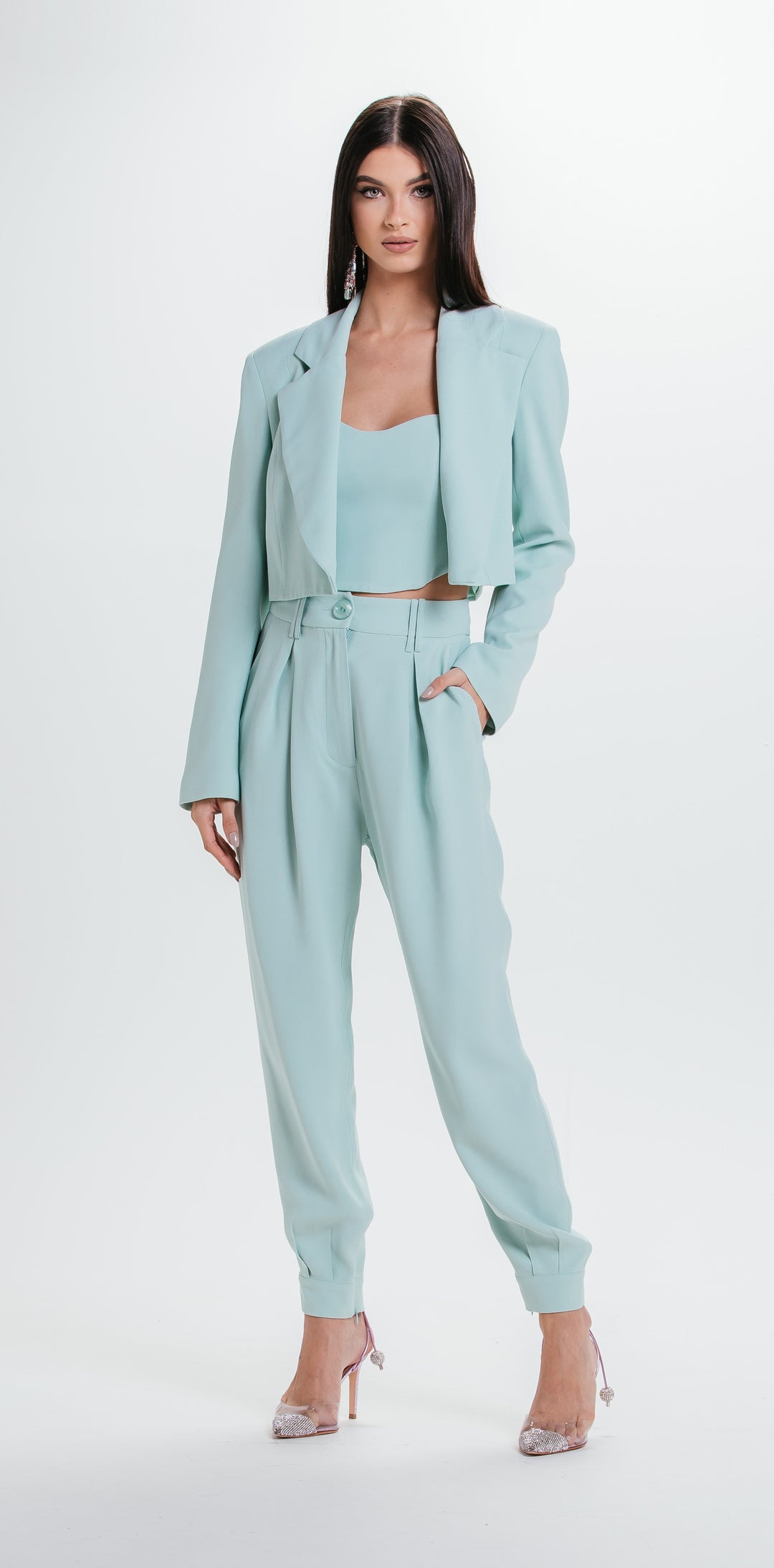 Crepe Top+Pants Set Charth