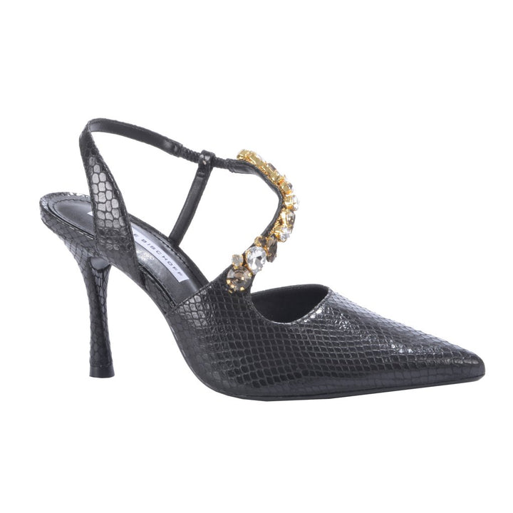 Jorge Bischoff Leather Slingback with Rhinestones