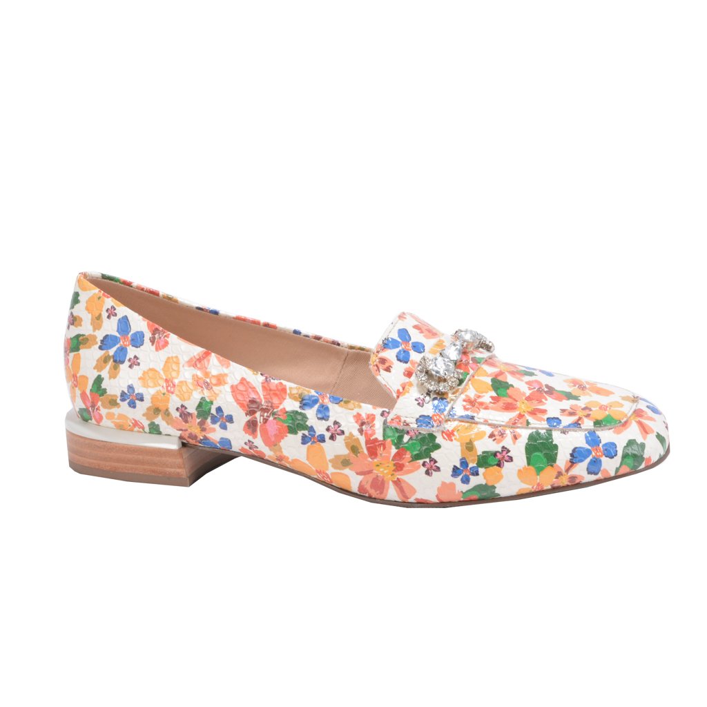 Loafer Couro Floral