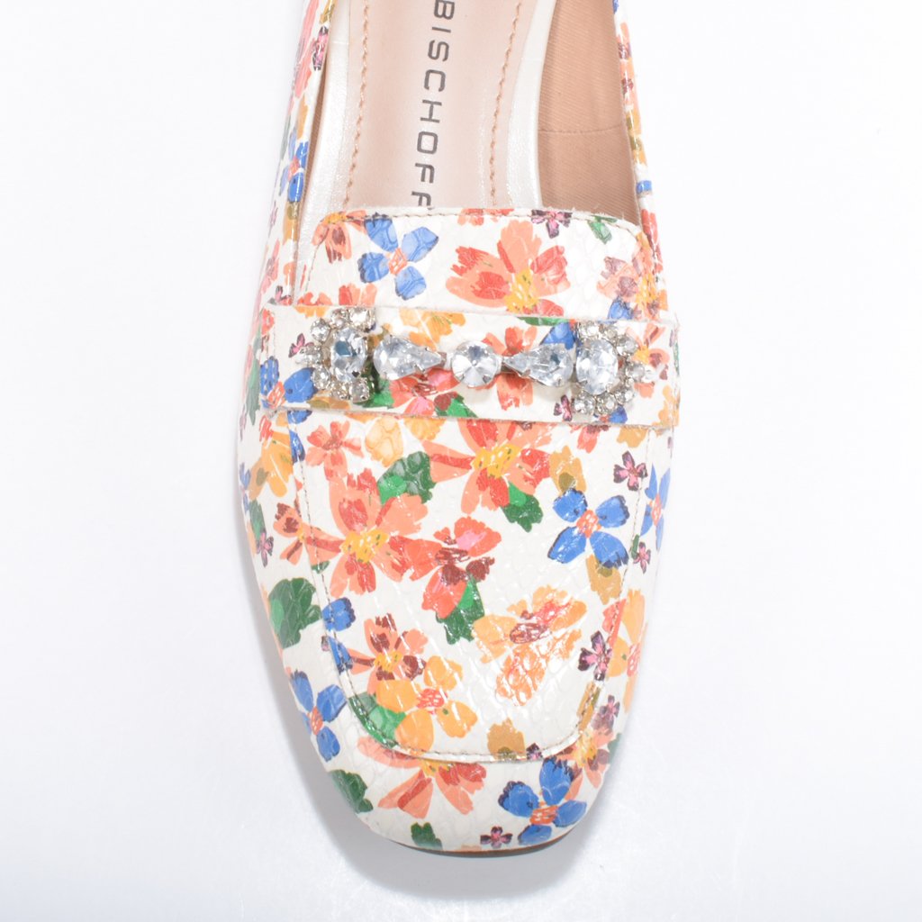 Loafer Couro Floral