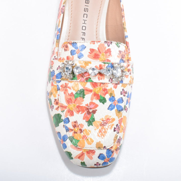 Loafer Couro Floral
