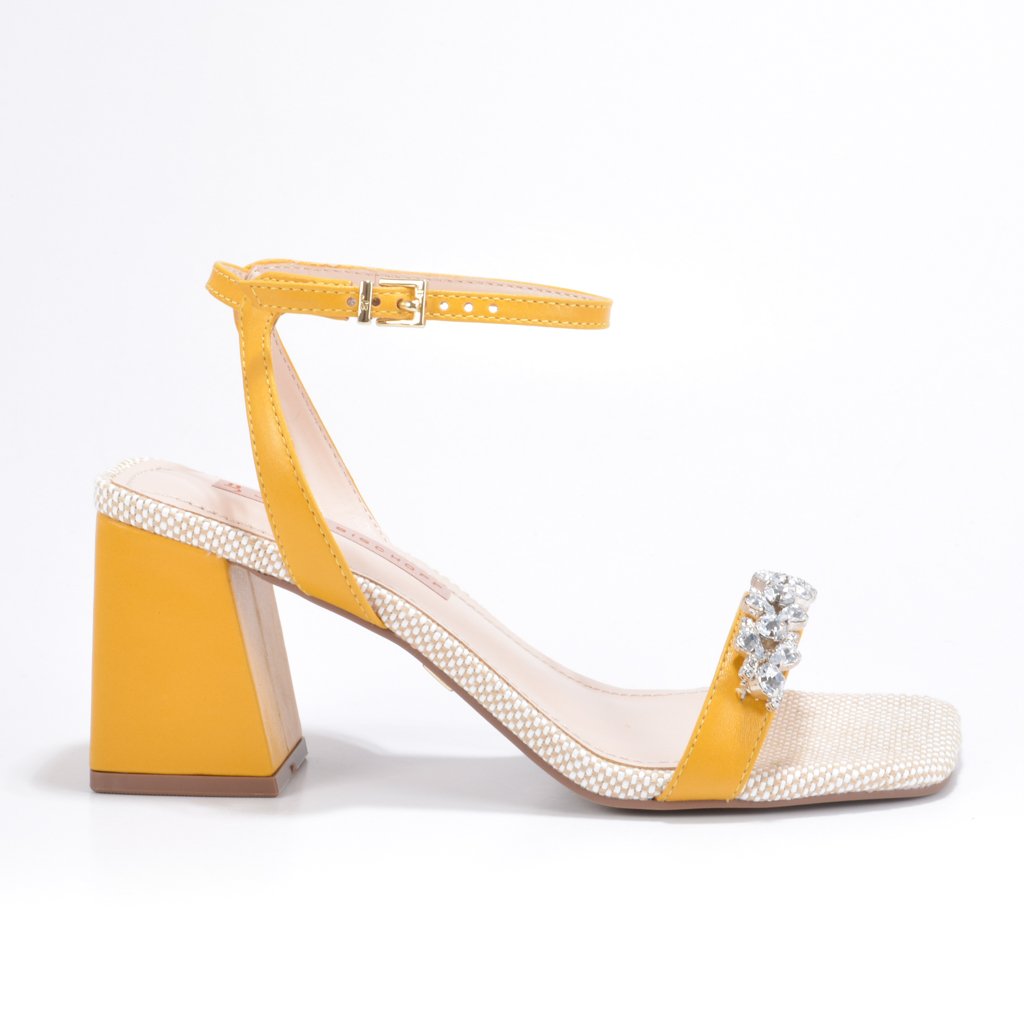 Jorge Bischoff Rhinestone Leather Sandal