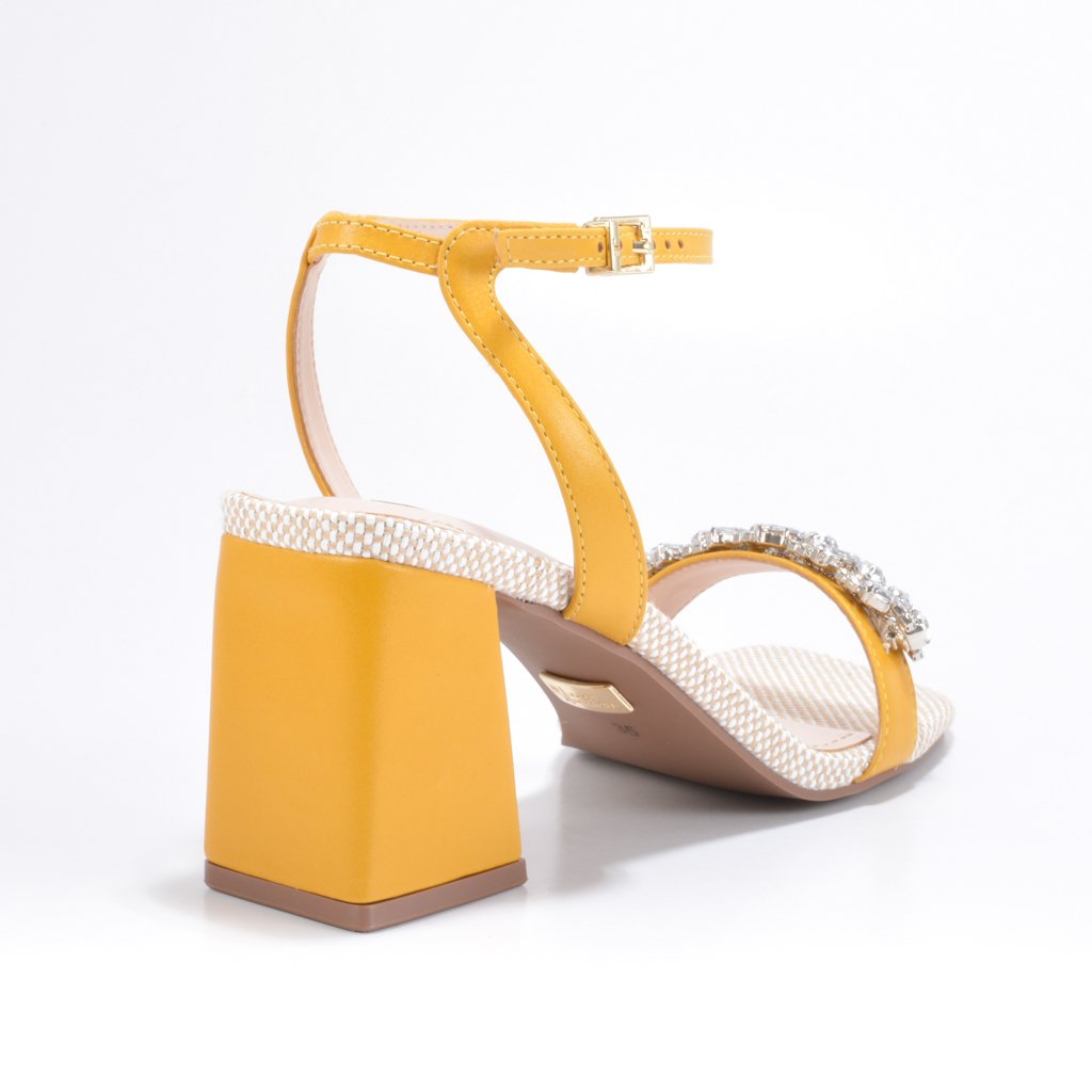 Jorge Bischoff Rhinestone Leather Sandal