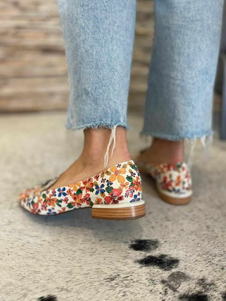 Loafer Couro Floral