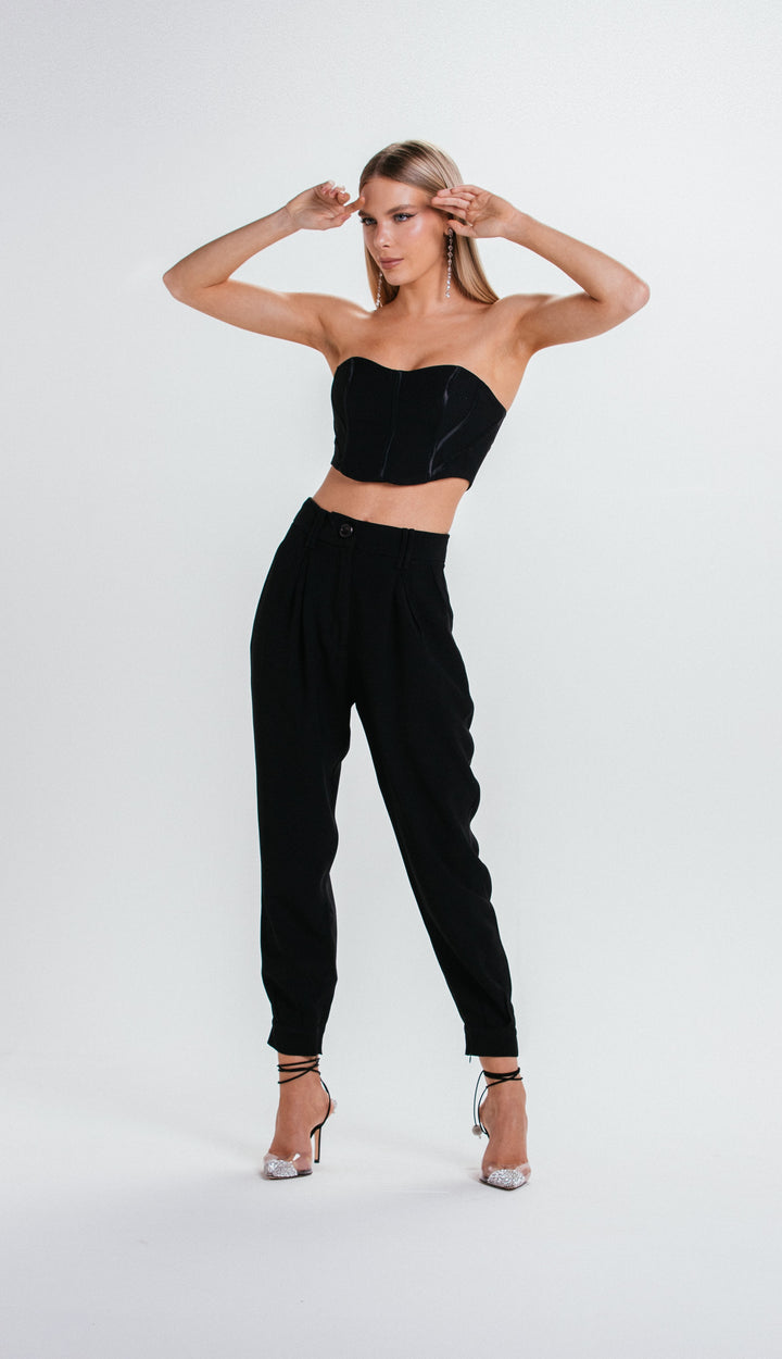 Crepe Top+Pants Set Charth